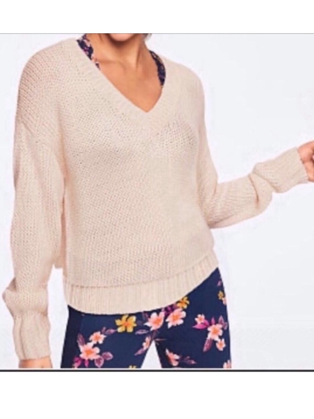 Pink Victoria’s Secret BOYFRIEND V-NECK SWEATER